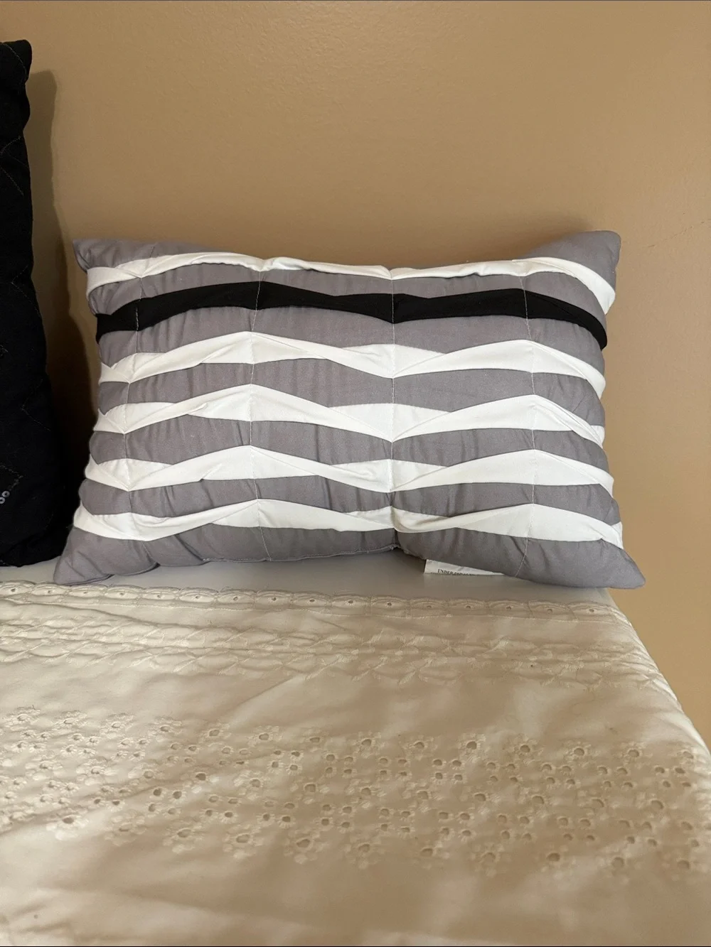 Decorative Black Sequin Chevron Throw Pillow - Home Accents